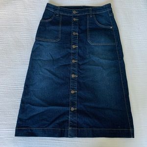 Long Denim Skirt